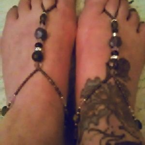 Beaded ankle toe bracelets